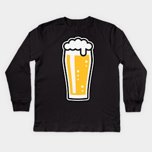 Beer Glass (Beer Drinker / Pale Ale / 3C) Kids Long Sleeve T-Shirt